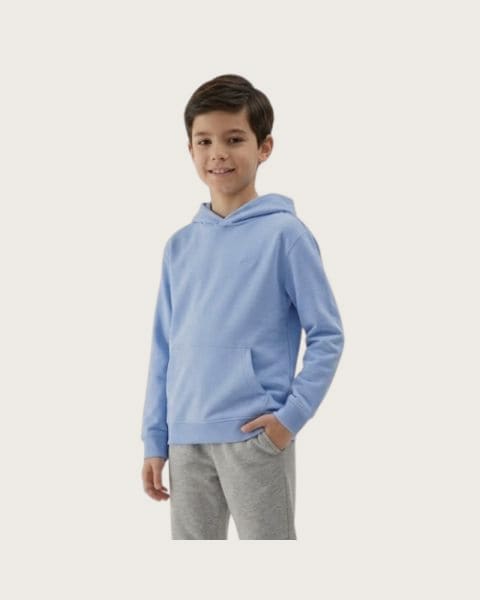 Chlapčenská mikina s kapucňou 4F JUNIOR SWEATSHIRT M2325-33S-BLUE