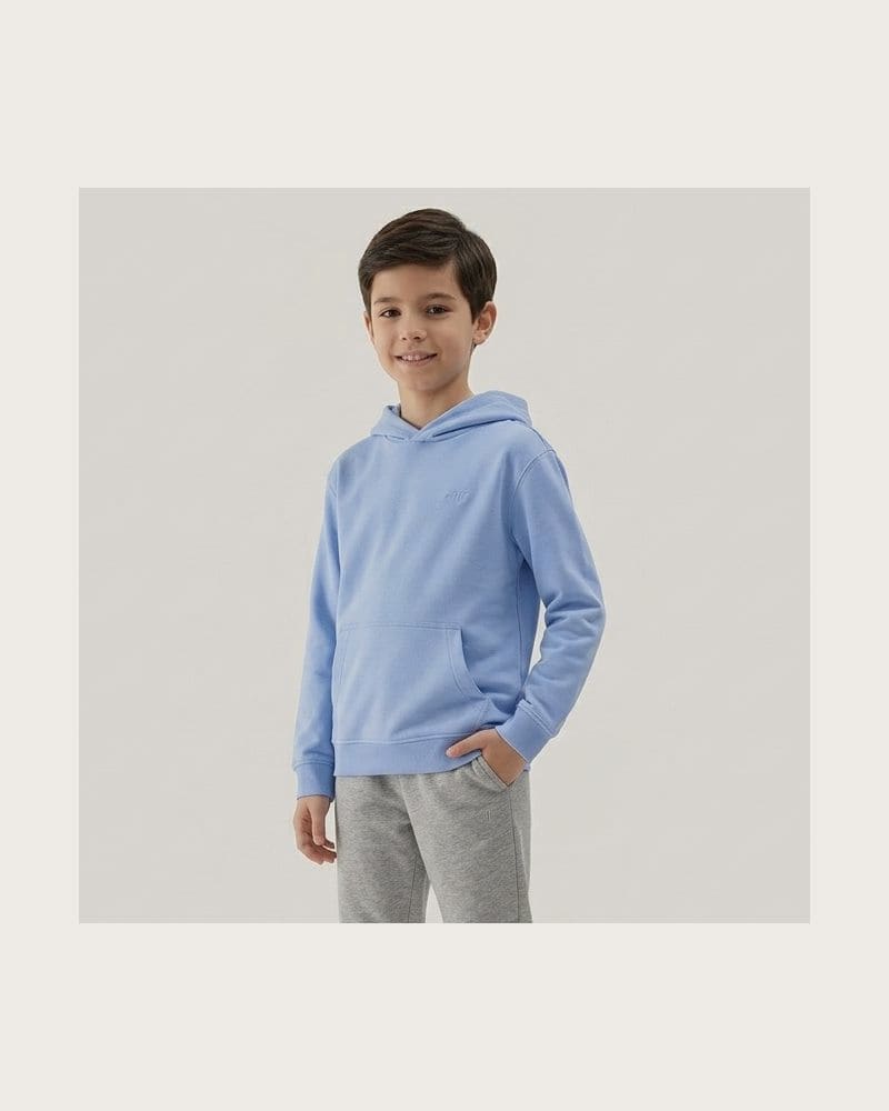 Chlapčenská mikina s kapucňou 4F JUNIOR SWEATSHIRT M2325-33S-BLUE – fotka 2