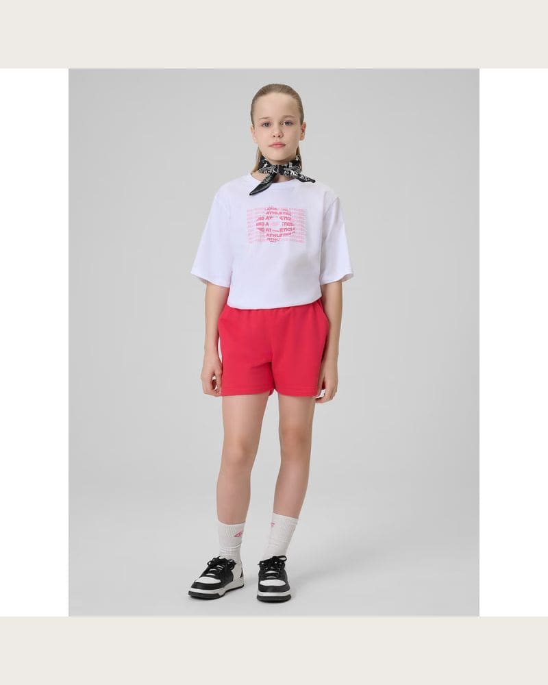 Dievčenské kraťasy 4F JUNIOR SHORTS CAS F775-53S-DARK PINK – fotka 3