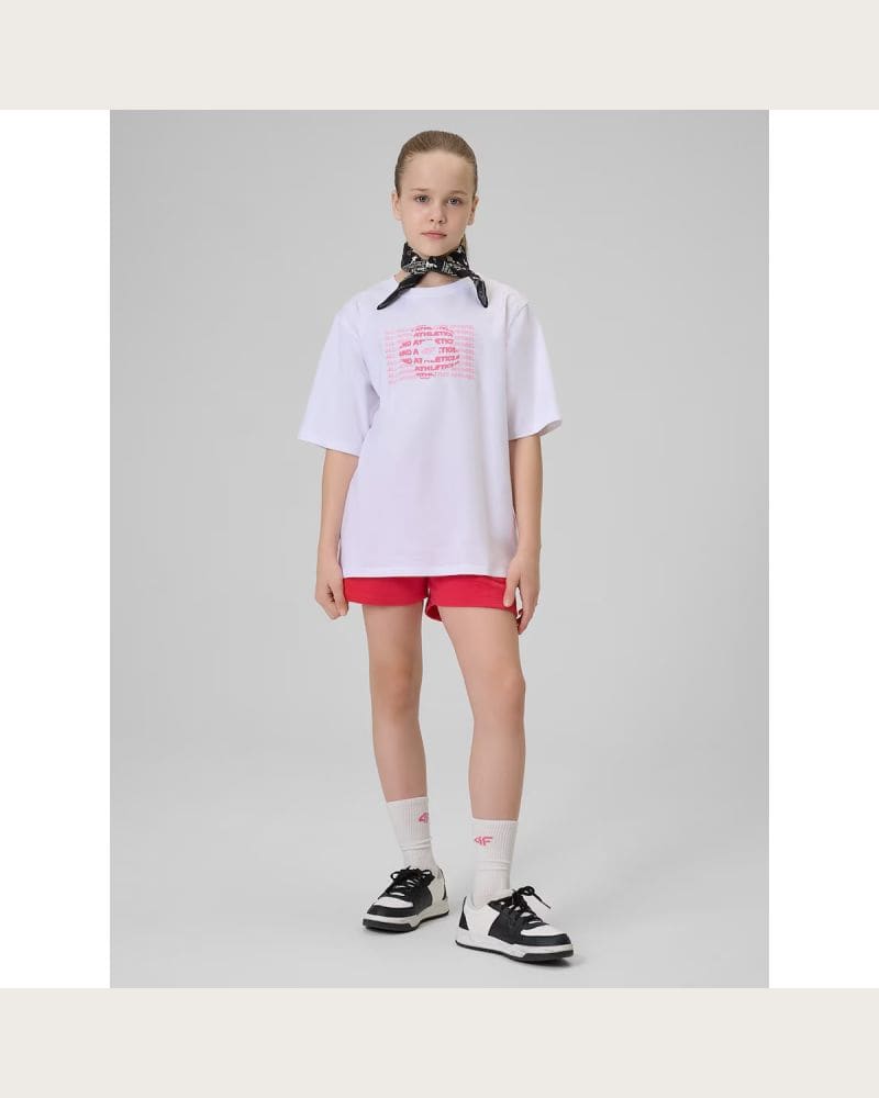 Dievčenské kraťasy 4F JUNIOR SHORTS CAS F775-53S-DARK PINK – fotka 4
