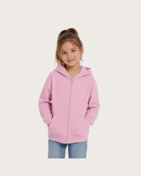 Dievčenská mikina so zipsom 4F JUNIOR SWEATSHIRT F2520-56S-LIGHT PINK