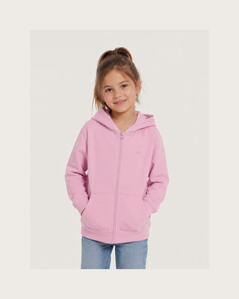 Dievčenská mikina so zipsom 4F JUNIOR SWEATSHIRT F2520-56S-LIGHT PINK – fotka 2