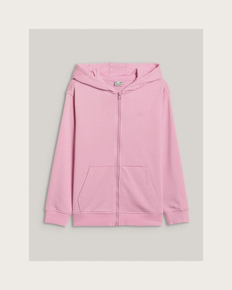 Dievčenská mikina so zipsom 4F JUNIOR SWEATSHIRT F2520-56S-LIGHT PINK – fotka 3