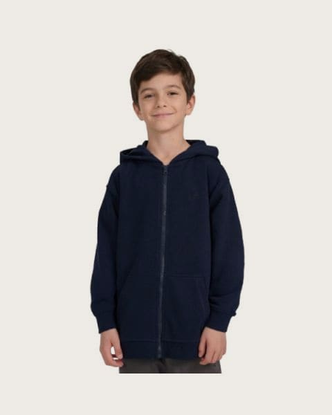 Chlapčenská mikina so zipsom 4F JUNIOR SWEATSHIRT M2523-31S-NAVY