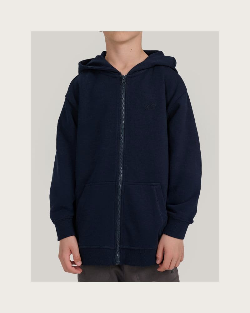Chlapčenská mikina so zipsom 4F JUNIOR SWEATSHIRT M2523-31S-NAVY – fotka 4