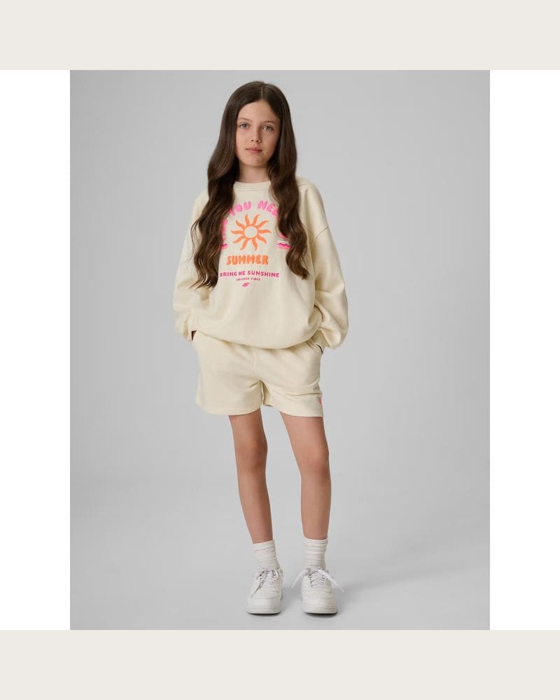 Dievčenské kraťasy 4F JUNIOR SHORTS CAS F769-11S-OFF WHITE – fotka 3