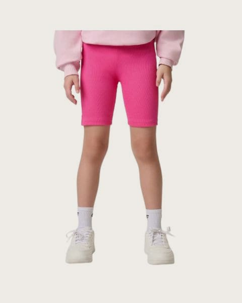 Dievčenské kraťasy 4F JUNIOR SHORT TIGHTS CAS F024-55N-HOT PINK NEON