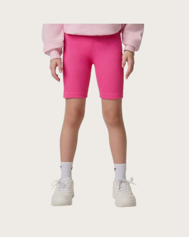 Dievčenské kraťasy 4F JUNIOR SHORT TIGHTS CAS F024-55N-HOT PINK NEON