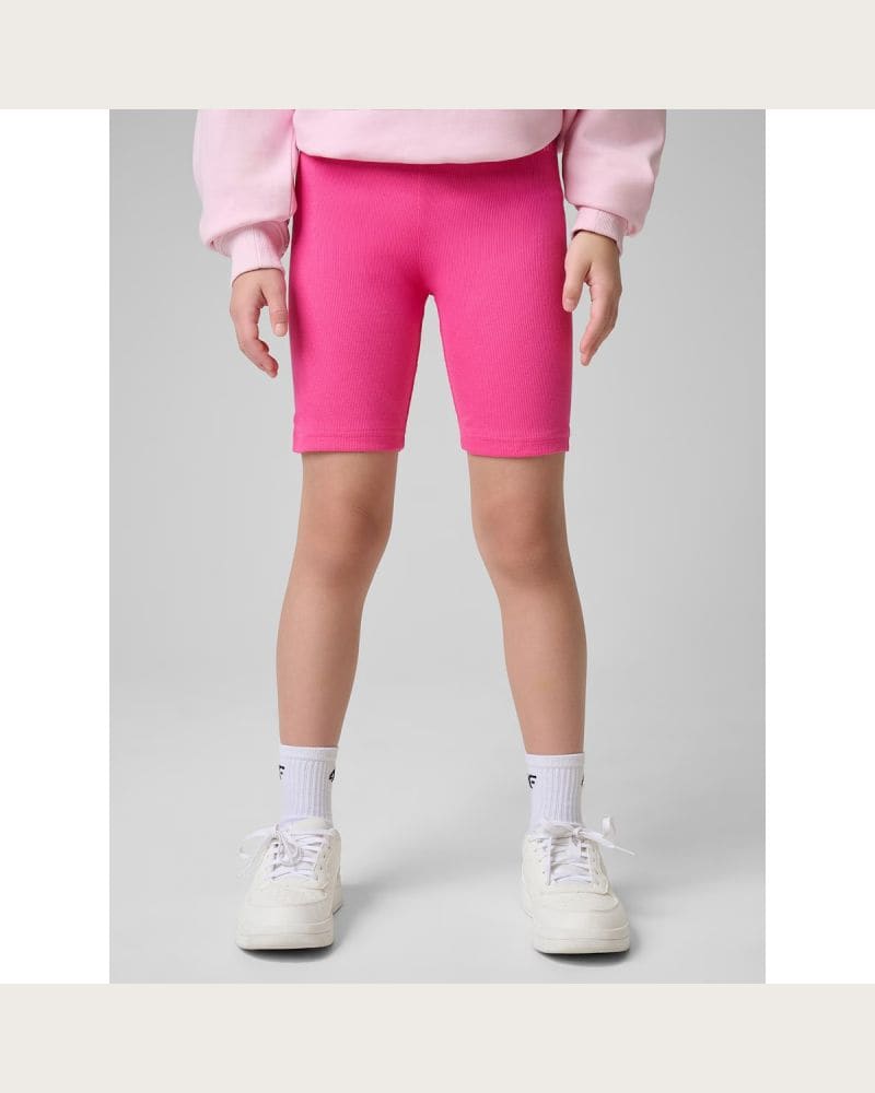 Dievčenské kraťasy 4F JUNIOR SHORT TIGHTS CAS F024-55N-HOT PINK NEON – fotka 2