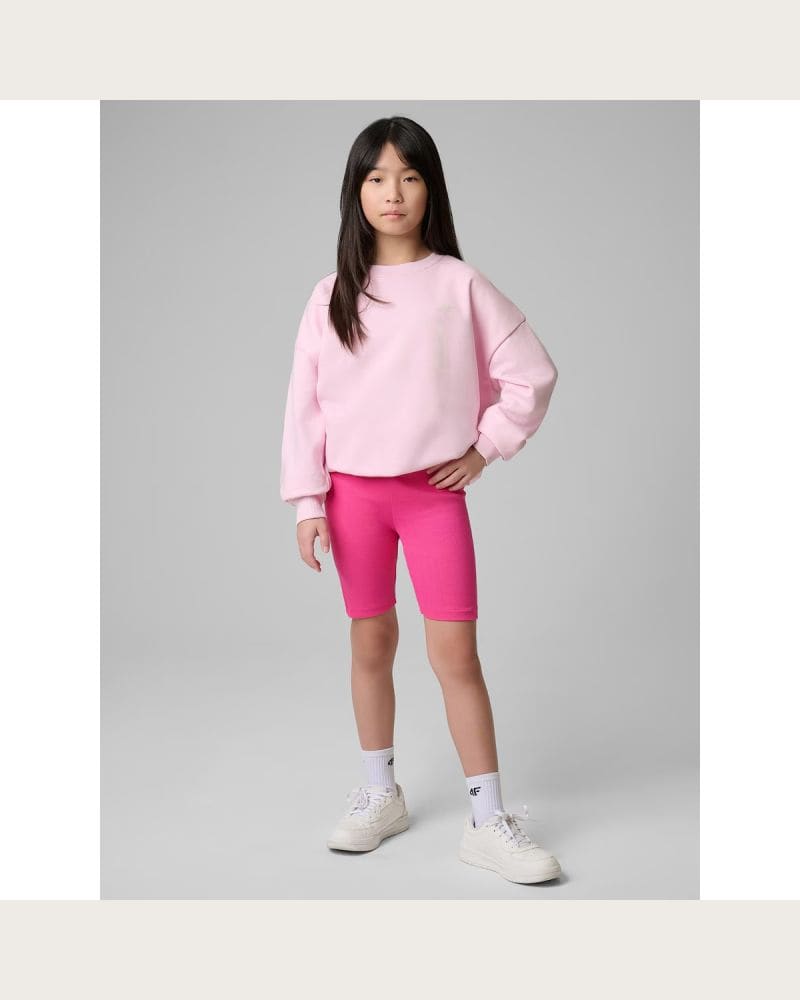 Dievčenské kraťasy 4F JUNIOR SHORT TIGHTS CAS F024-55N-HOT PINK NEON – fotka 3