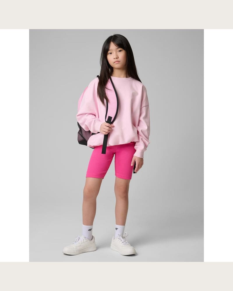 Dievčenské kraťasy 4F JUNIOR SHORT TIGHTS CAS F024-55N-HOT PINK NEON – fotka 4