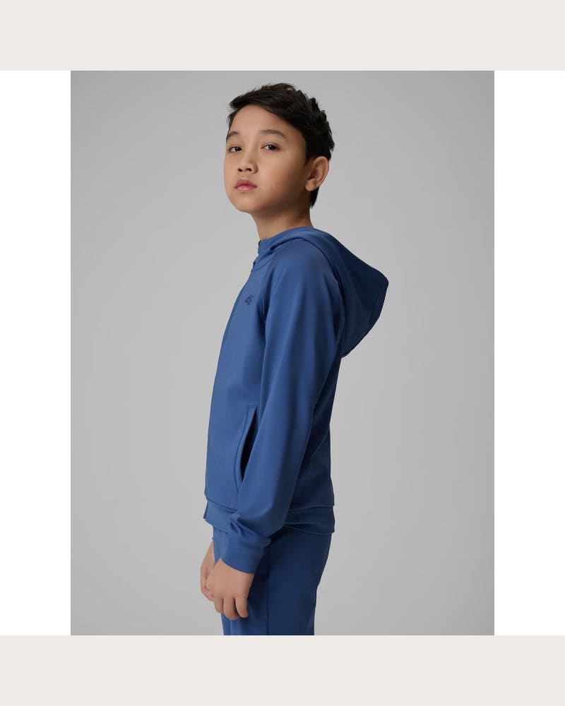 Chlapčenská tréningová mikina so zipsom 4F JUNIOR SWEATSHIRT FNK M690-31S-NAVY – fotka 3