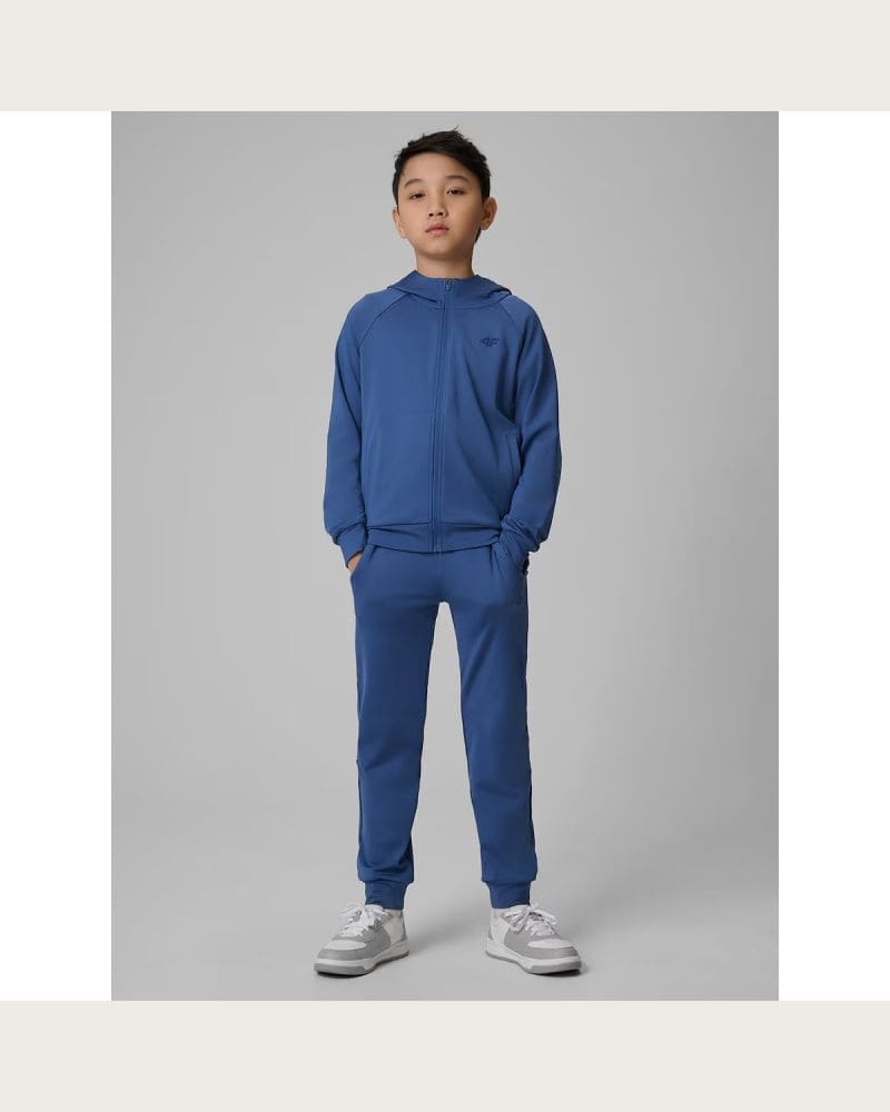 Chlapčenská tréningová mikina so zipsom 4F JUNIOR SWEATSHIRT FNK M690-31S-NAVY – fotka 5