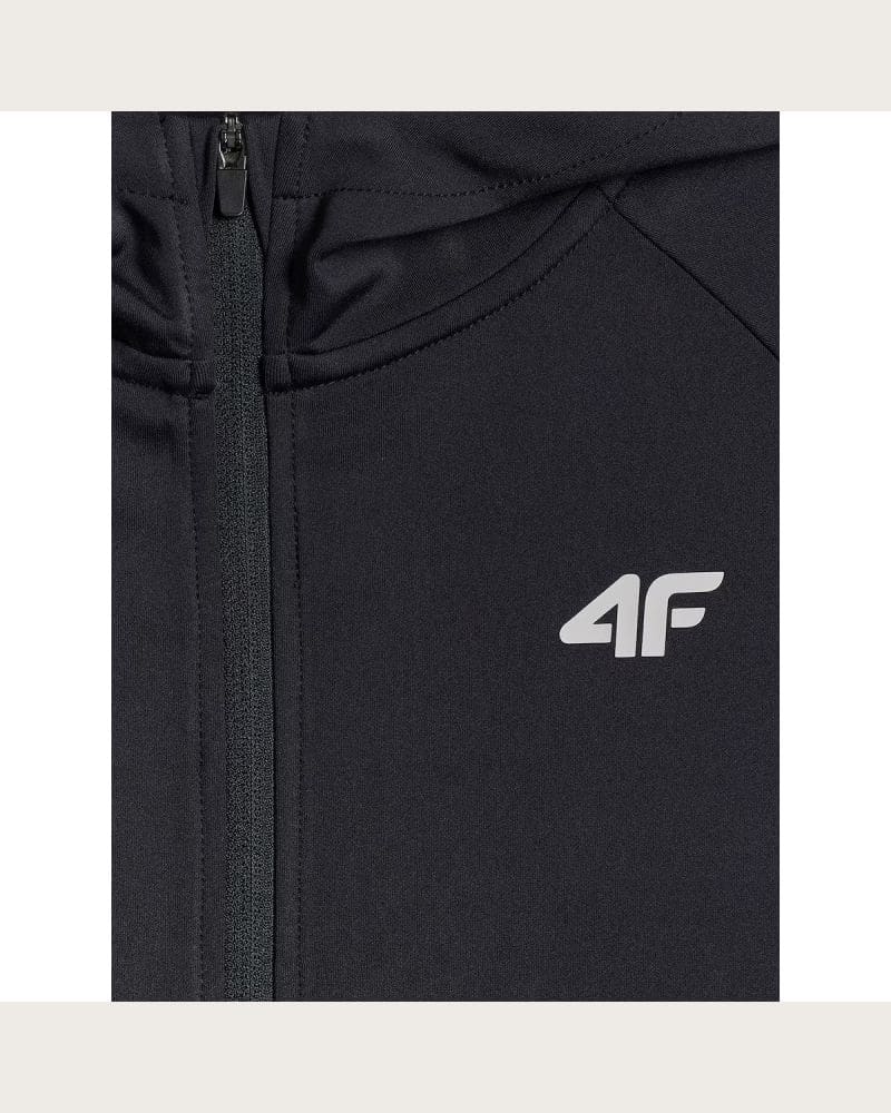 Chlapčenská tréningová mikina so zipsom 4F JUNIOR SWEATSHIRT FNK M690-20S-DEEP BLACK – fotka 8