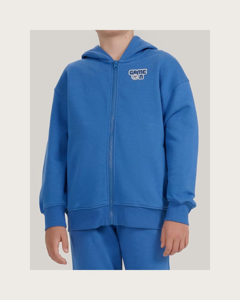 Chlapčenská mikina so zipsom 4F JUNIOR SWEATSHIRT M2326-32S-DENIM – fotka 2
