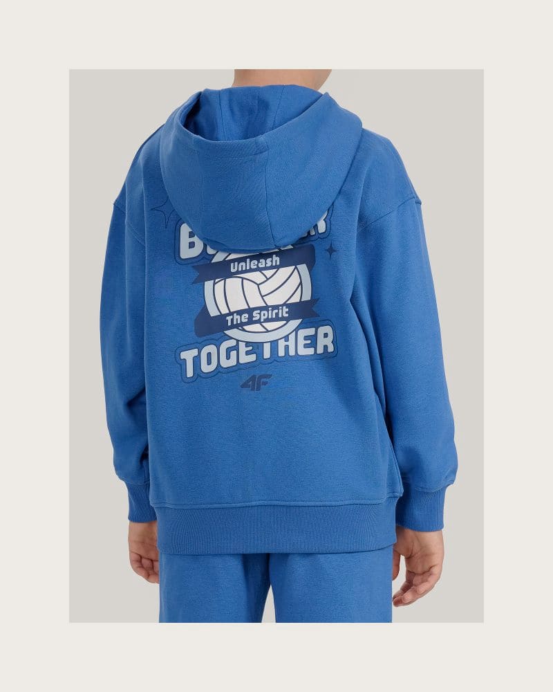 Chlapčenská mikina so zipsom 4F JUNIOR SWEATSHIRT M2326-32S-DENIM – fotka 3