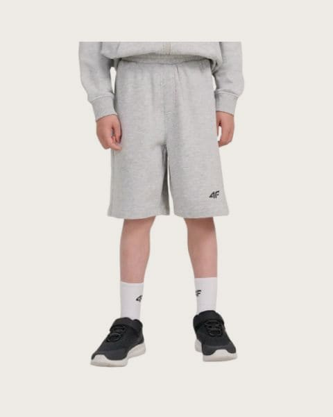 Chlapčenské kraťasy 4F JUNIOR SHORTS CAS M784-25M-GREY MELANGE