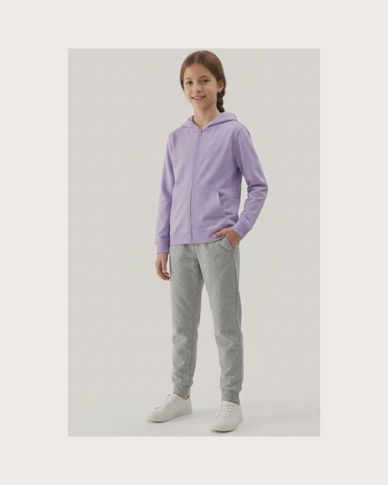 Dievčenská mikina so zipsom 4F JUNIOR SWEATSHIRT F2322-51S-VIOLET – fotka 3
