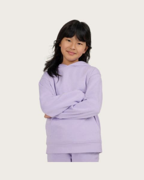 Dievčenská mikina s kapucňou 4F JUNIOR SWEATSHIRT F2323-51S-VIOLET