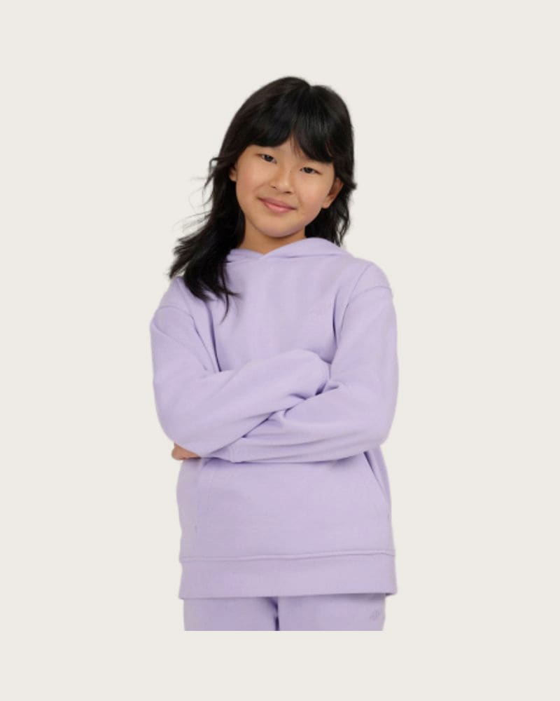 Dievčenská mikina s kapucňou 4F JUNIOR SWEATSHIRT F2323-51S-VIOLET