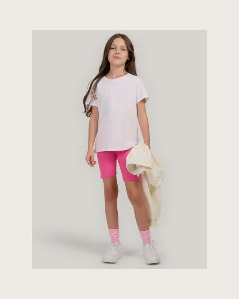 Dievčenské kraťasy 4F JUNIOR SHORT TIGHTS CAS F028-53S-DARK PINK – fotka 6