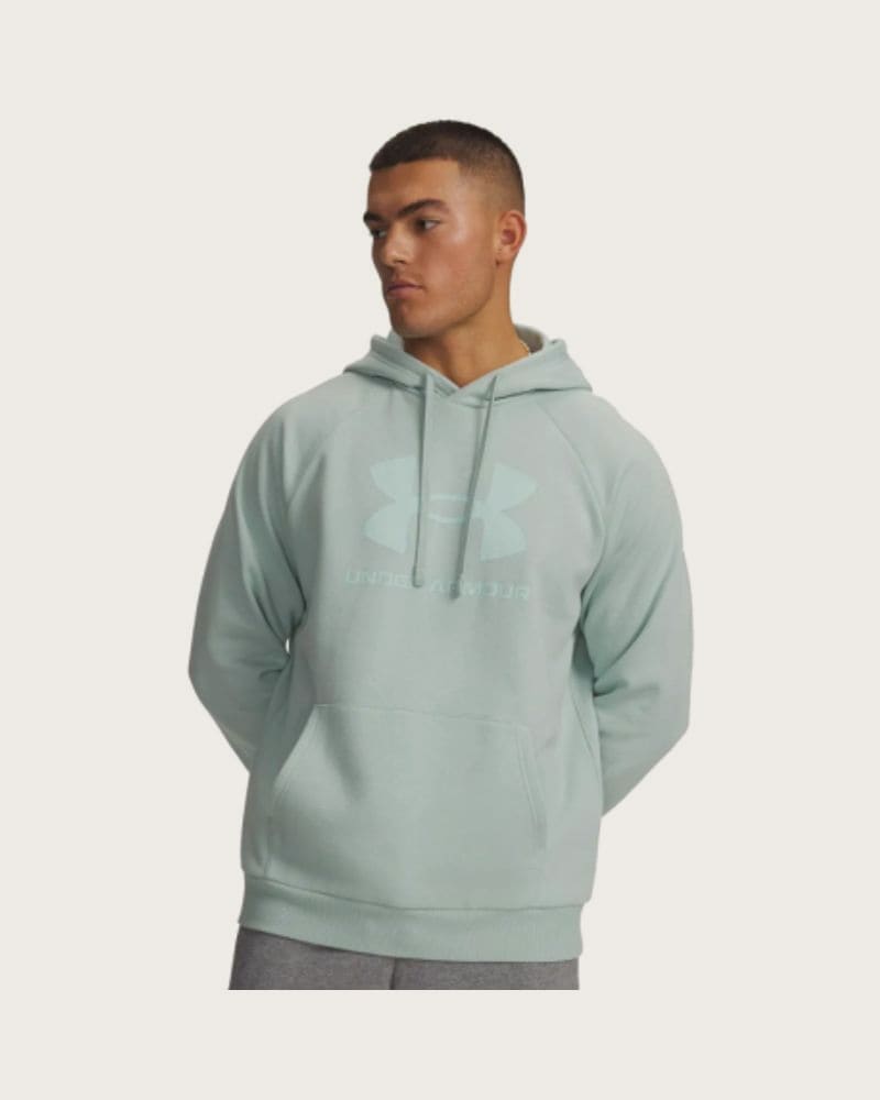 Pánska zateplená mikina s kapucňou UNDER ARMOUR UA Rival Fleece Logo HD-BLU