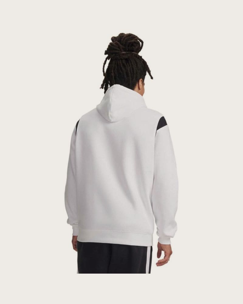 Pánska zateplená mikina s kapucňou UNDER ARMOUR UA Rival Fleece Nov Hoodie-WHT – fotka 2