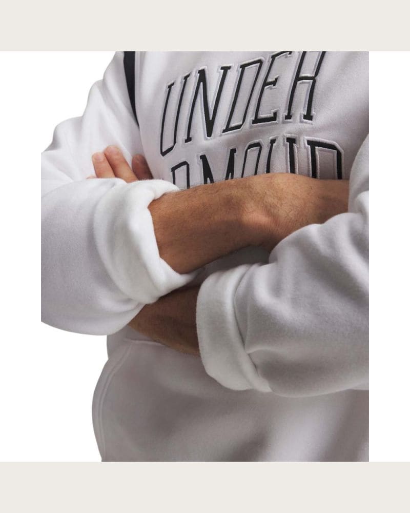 Pánska zateplená mikina s kapucňou UNDER ARMOUR UA Rival Fleece Nov Hoodie-WHT – fotka 3