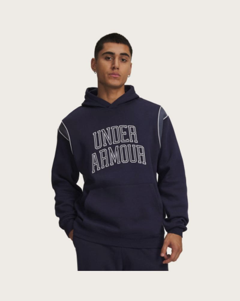 Pánska zateplená mikina s kapucňou UNDER ARMOUR UA Rival Fleece Nov Hoodie-NVY