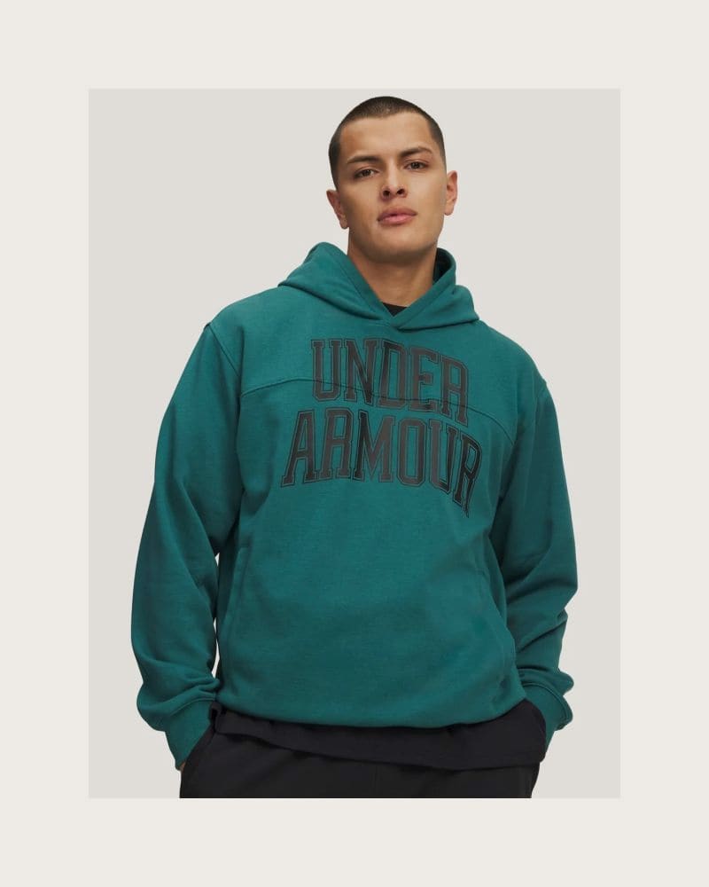 Pánska mikina s kapucňou UNDER ARMOUR UA Rival LW Graphic Hoodie-GRN – fotka 2