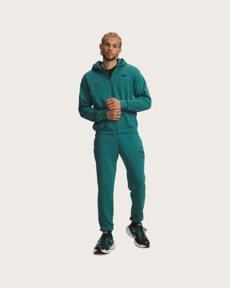 Pánske zateplené tepláky UNDER ARMOUR UA Rival LW Graphic Jogger-GRN – fotka 3