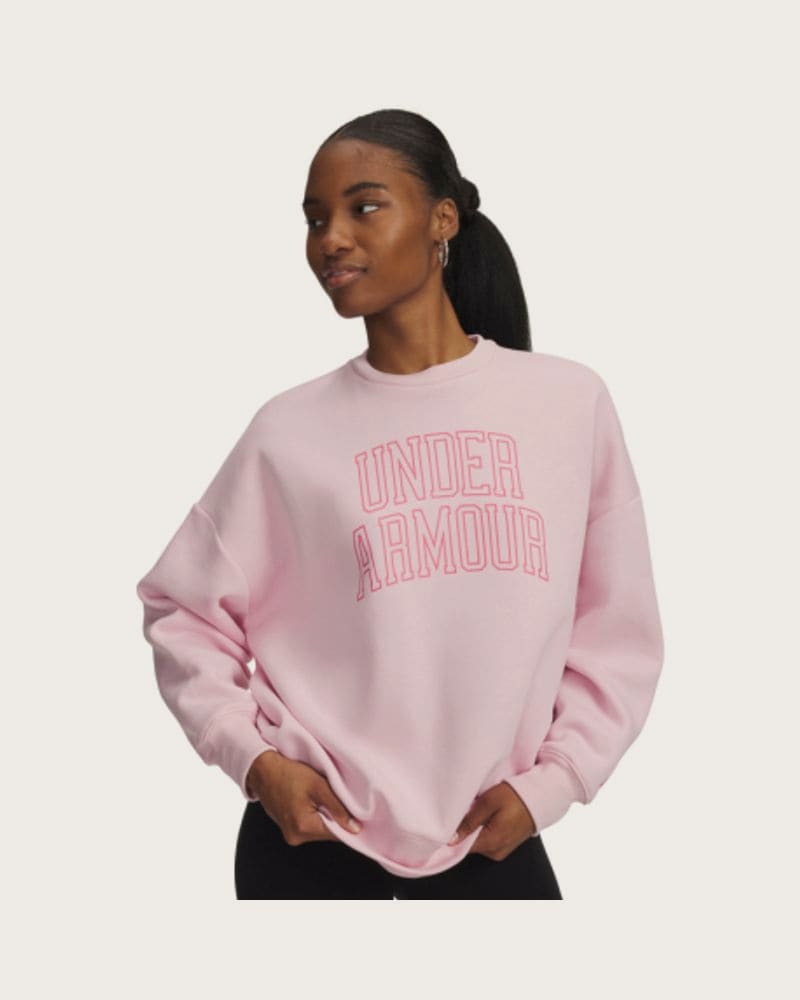 Dámska zateplená mikina UNDER ARMOUR Rival Flc OS Varsity Crew-BLK
