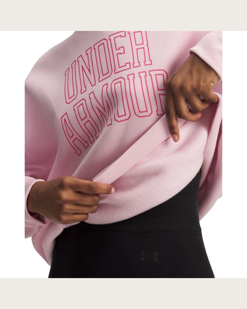 Dámska zateplená mikina UNDER ARMOUR Rival Flc OS Varsity Crew-BLK – fotka 2