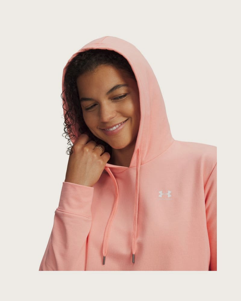 Dámska mikina s kapucňou UNDER ARMOUR Sport Terry Hoodie-PNK – fotka 3