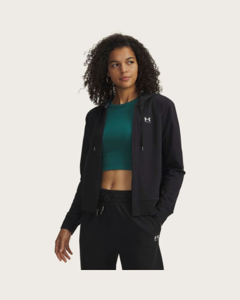 Dámska mikina so zipsom UNDER ARMOUR Sport Terry FZ-BLK