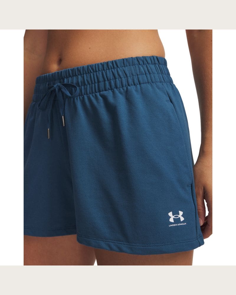 Dámske teplákové kraťasy UNDER ARMOUR UA Sport Terry Short-BLU – fotka 2