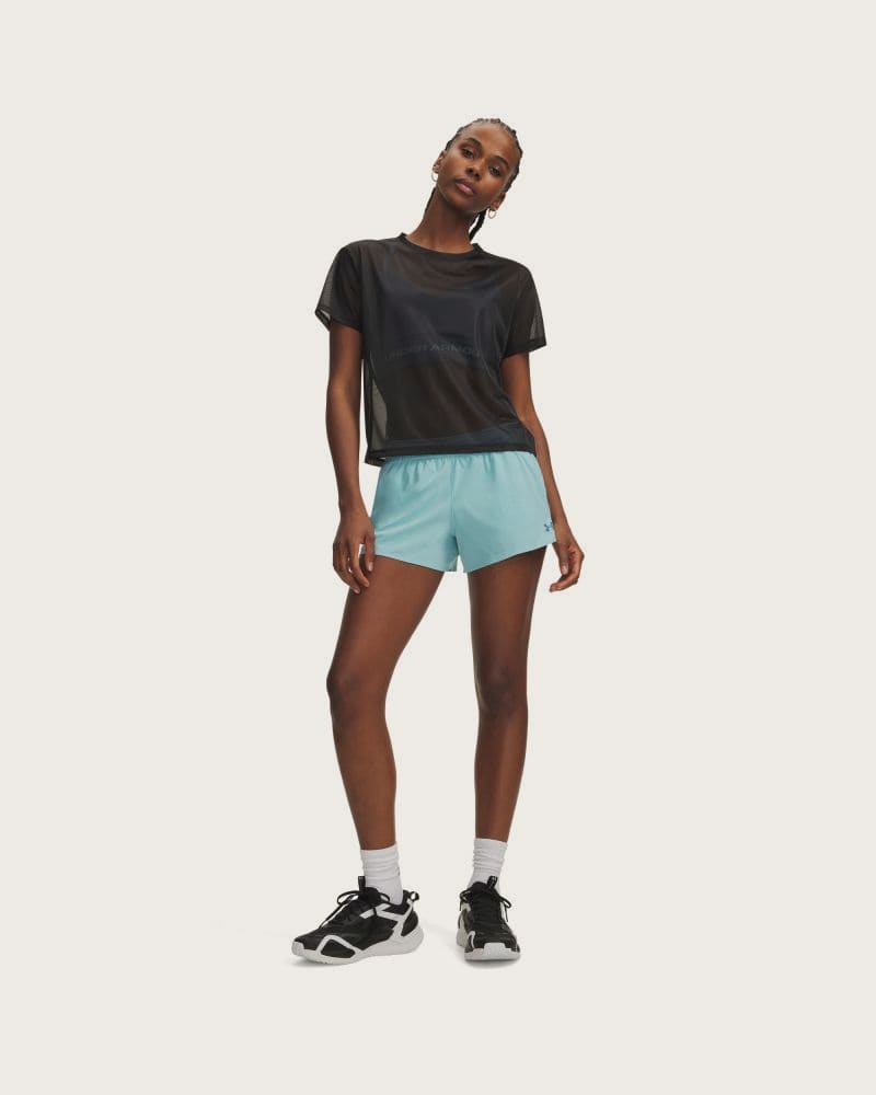 Dámske tréningové kraťasy UNDER ARMOUR UA Vanish Woven 3in Shorts-BLU – fotka 4