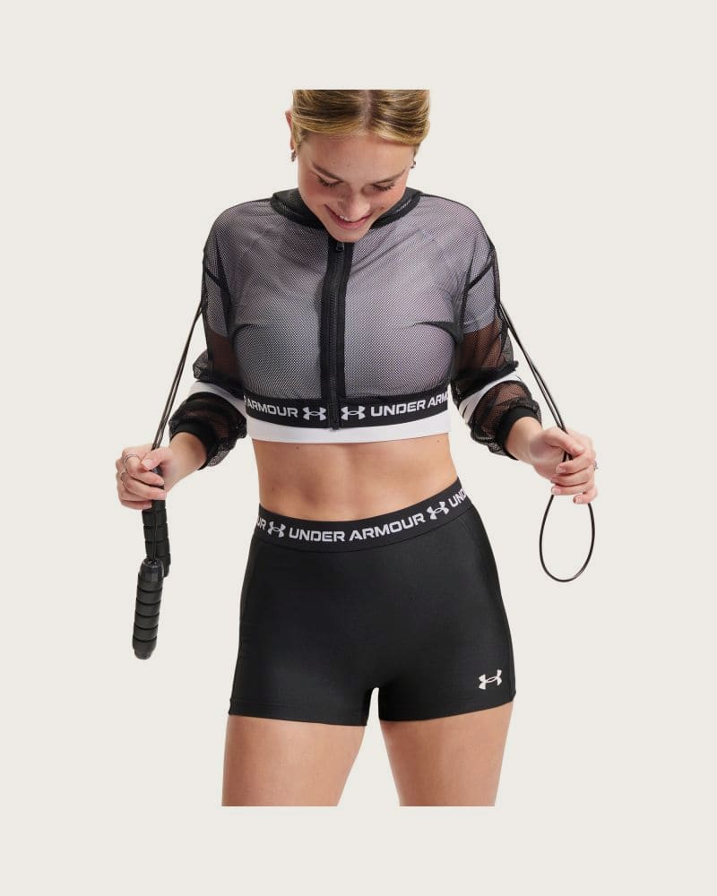 Dámske kompresné kraťasy UNDER ARMOUR HeatGear Shorty-BLK – fotka 4