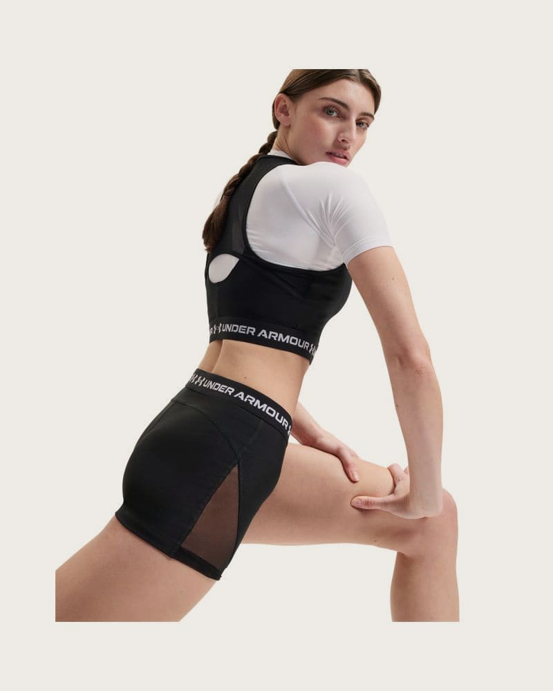 Dámske kompresné kraťasy UNDER ARMOUR HeatGear Mesh Shorty-BLK – fotka 4