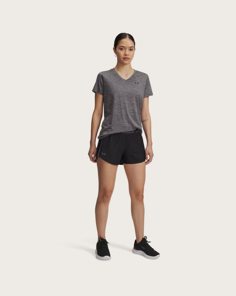 Dámske tréningové kraťasy UNDER ARMOUR Tech Play Up Shorts-BLK – fotka 3