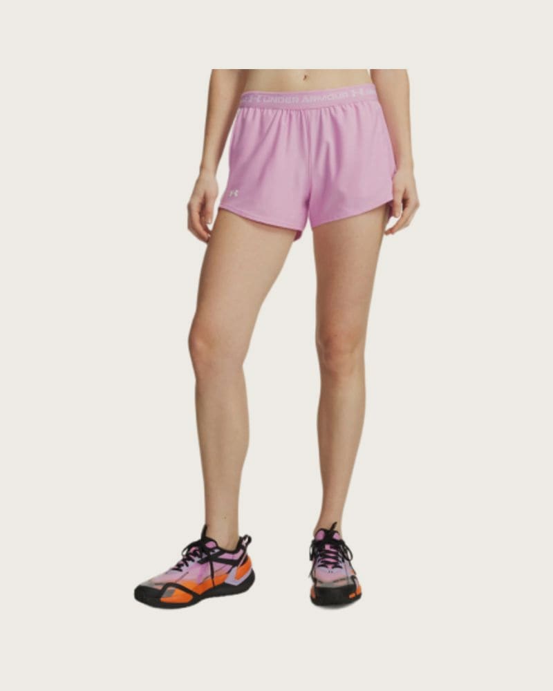 Dámske tréningové kraťasy UNDER ARMOUR Tech Play Up Shorts-PNK