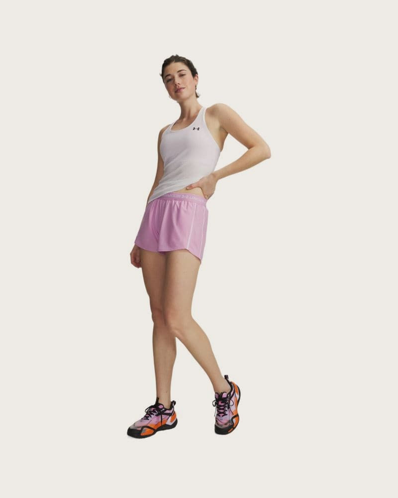Dámske tréningové kraťasy UNDER ARMOUR Tech Play Up Shorts-PNK – fotka 3