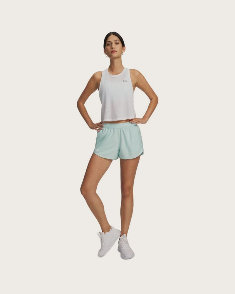 Dámske tréningové kraťasy UNDER ARMOUR Tech Play Up Shorts-GRN – fotka 3