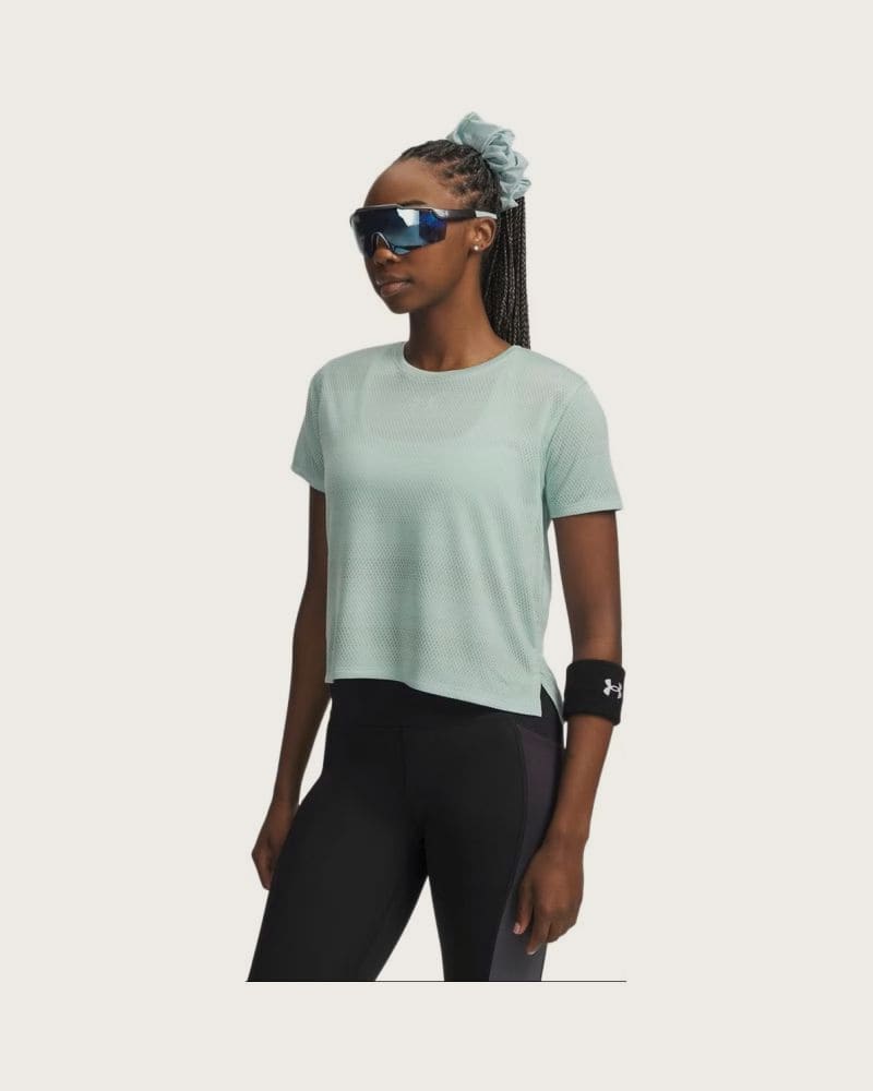 Dámske bežecké tričko s krátkym rukávom UNDER ARMOUR UA Velociti Shortsleeve-GRN – fotka 2
