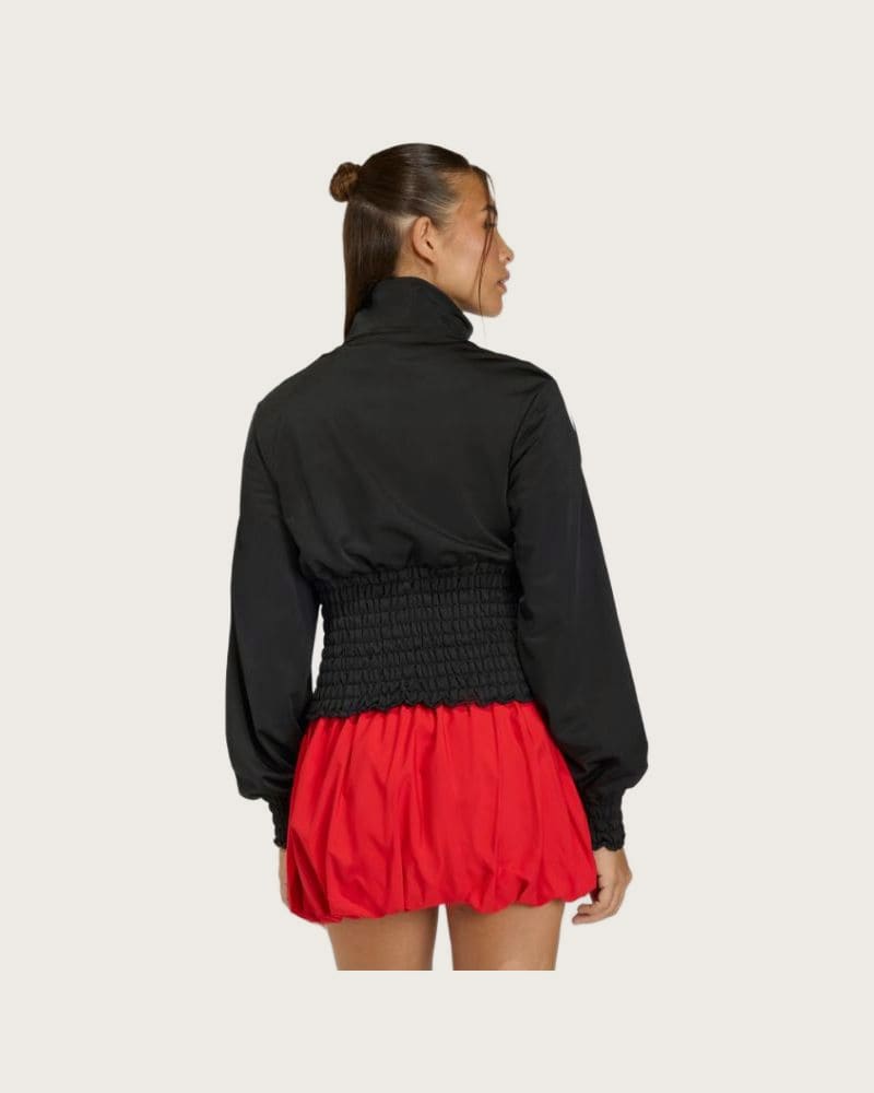 Dámska mikina so zipsom ADIDAS ORIGINALS SMOCKED FB TT BLACK – fotka 2