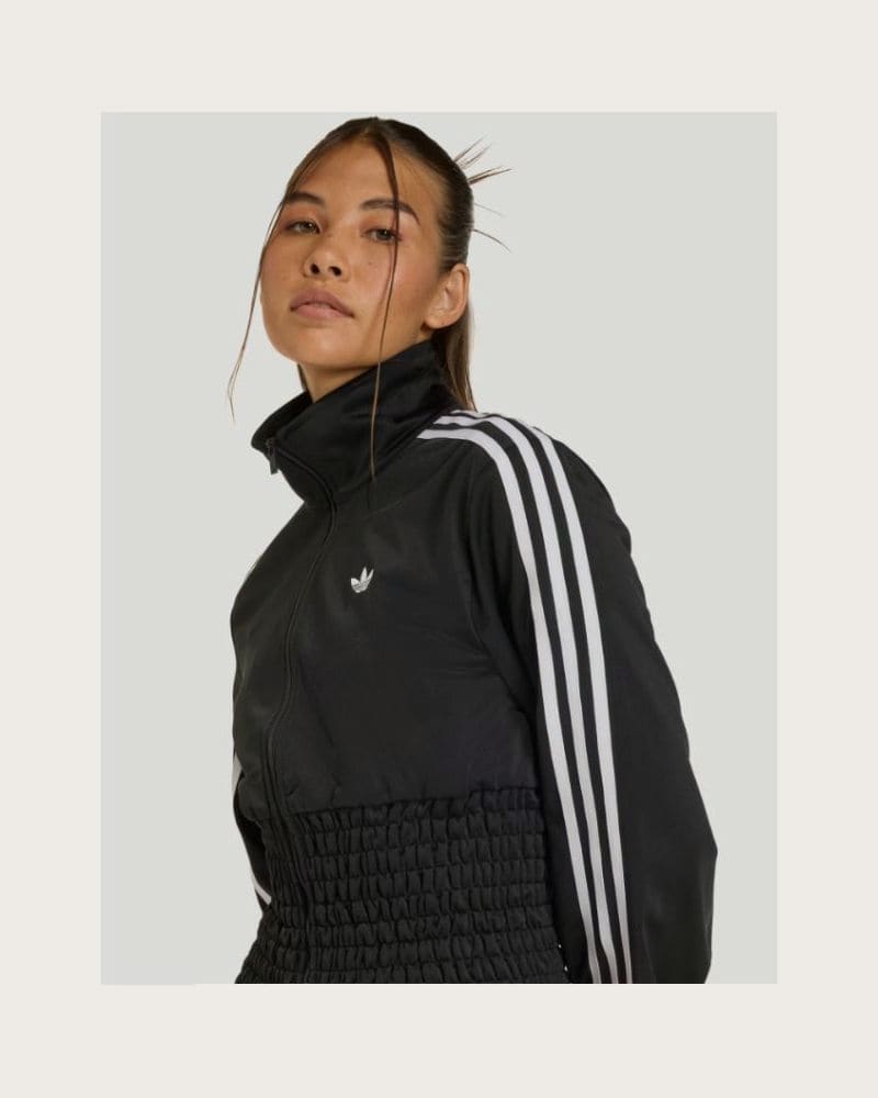 Dámska mikina so zipsom ADIDAS ORIGINALS SMOCKED FB TT BLACK – fotka 4