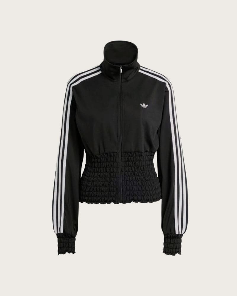 Dámska mikina so zipsom ADIDAS ORIGINALS SMOCKED FB TT BLACK – fotka 6