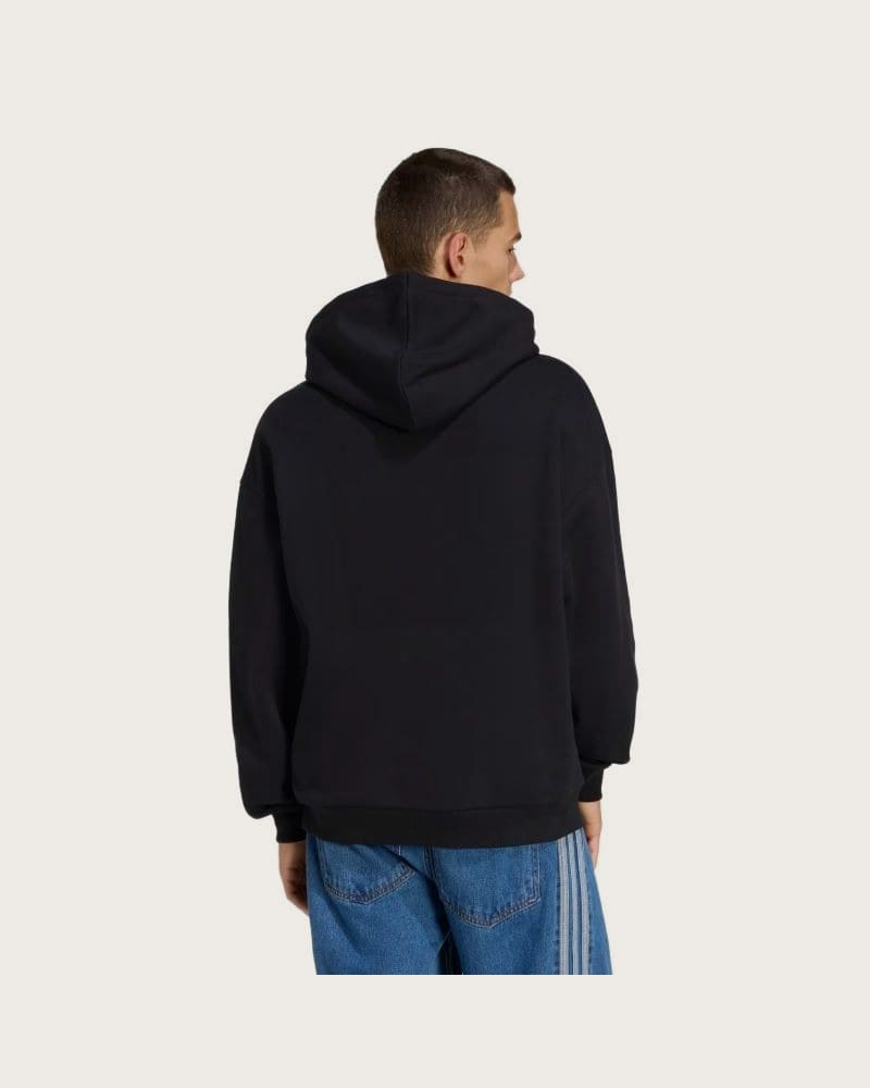 Pánska mikina s kapucňou ADIDAS ORIGINALS TREFOIL HOODY BLACK WHITE – fotka 2