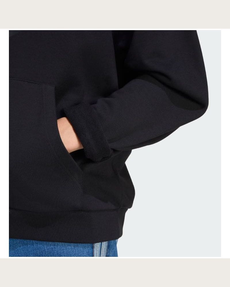 Pánska mikina s kapucňou ADIDAS ORIGINALS TREFOIL HOODY BLACK WHITE – fotka 4