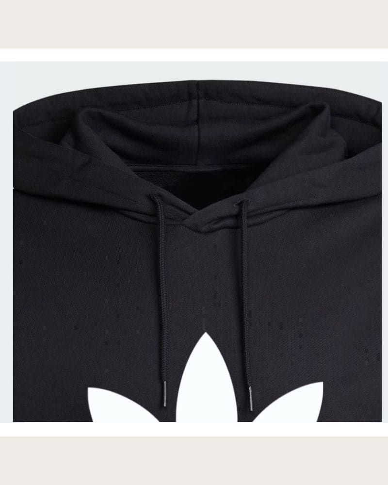 Pánska mikina s kapucňou ADIDAS ORIGINALS TREFOIL HOODY BLACK WHITE – fotka 5